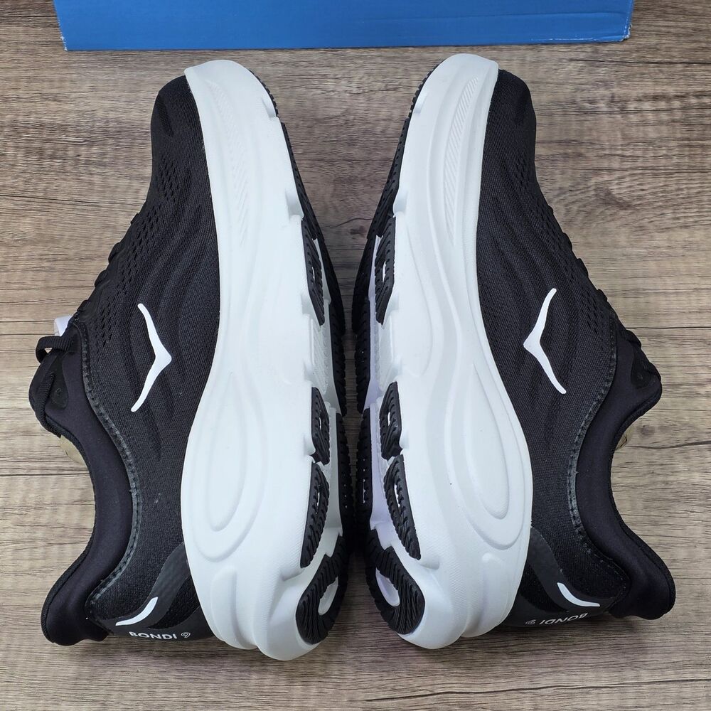 Hoka One Bondi 9 Men's Size 9.5D Black White Shoes 1162011 BWHT NEW - Picture 6 of 11